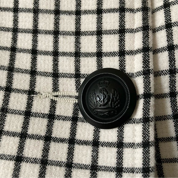 Cabi | 3173 Windowpane Jacket Black Funnel Neck 3/4 Sleeves Button Up XS - Picture 6 of 8